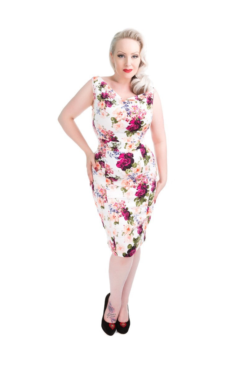 3251 Lucinda Floral Wiggle Dress