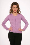 0202 Lavender Crewneck Cardigan