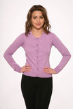 0202 Lavender Crewneck Cardigan