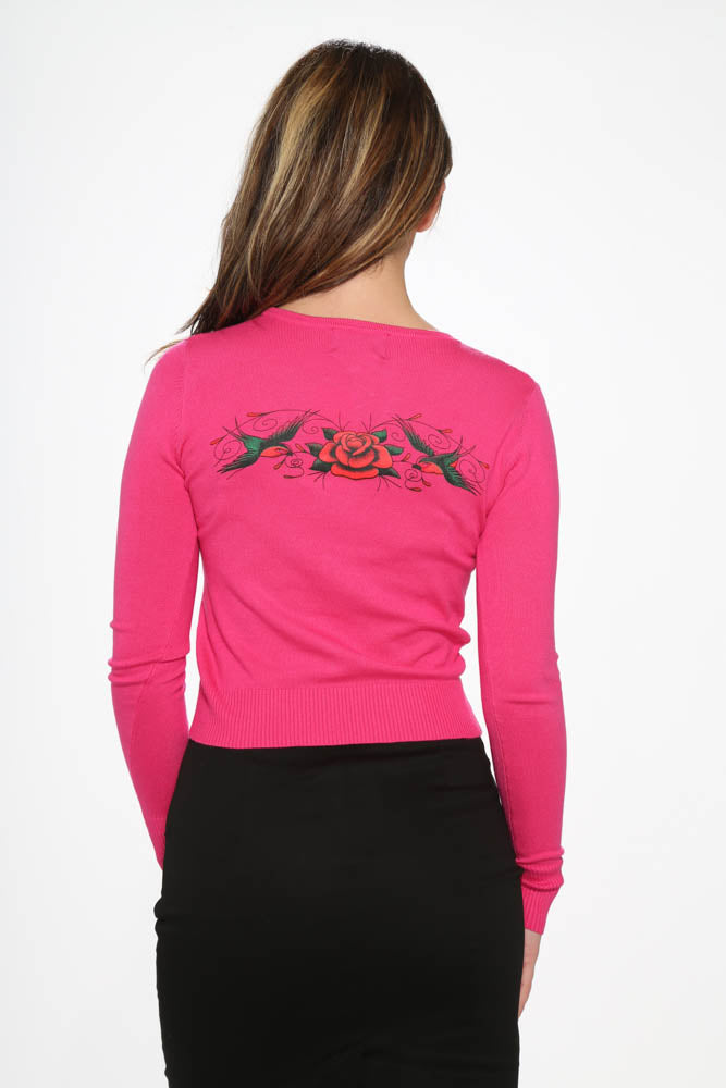 0104 Pink Rose Cardigan