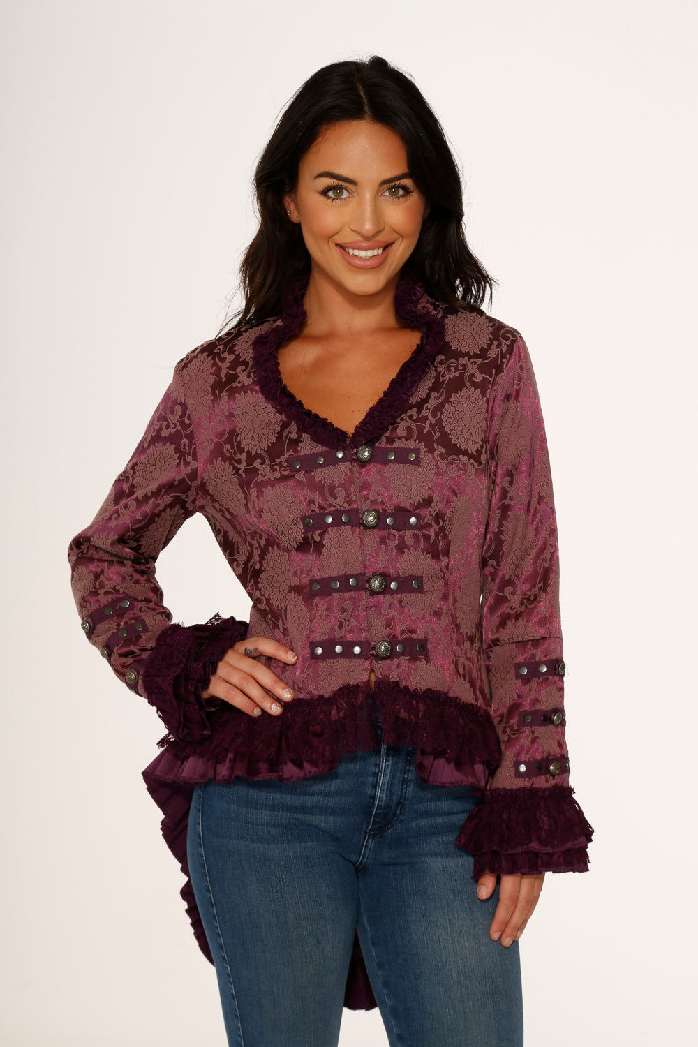 0919 Purple Victorian Tailed Jacket