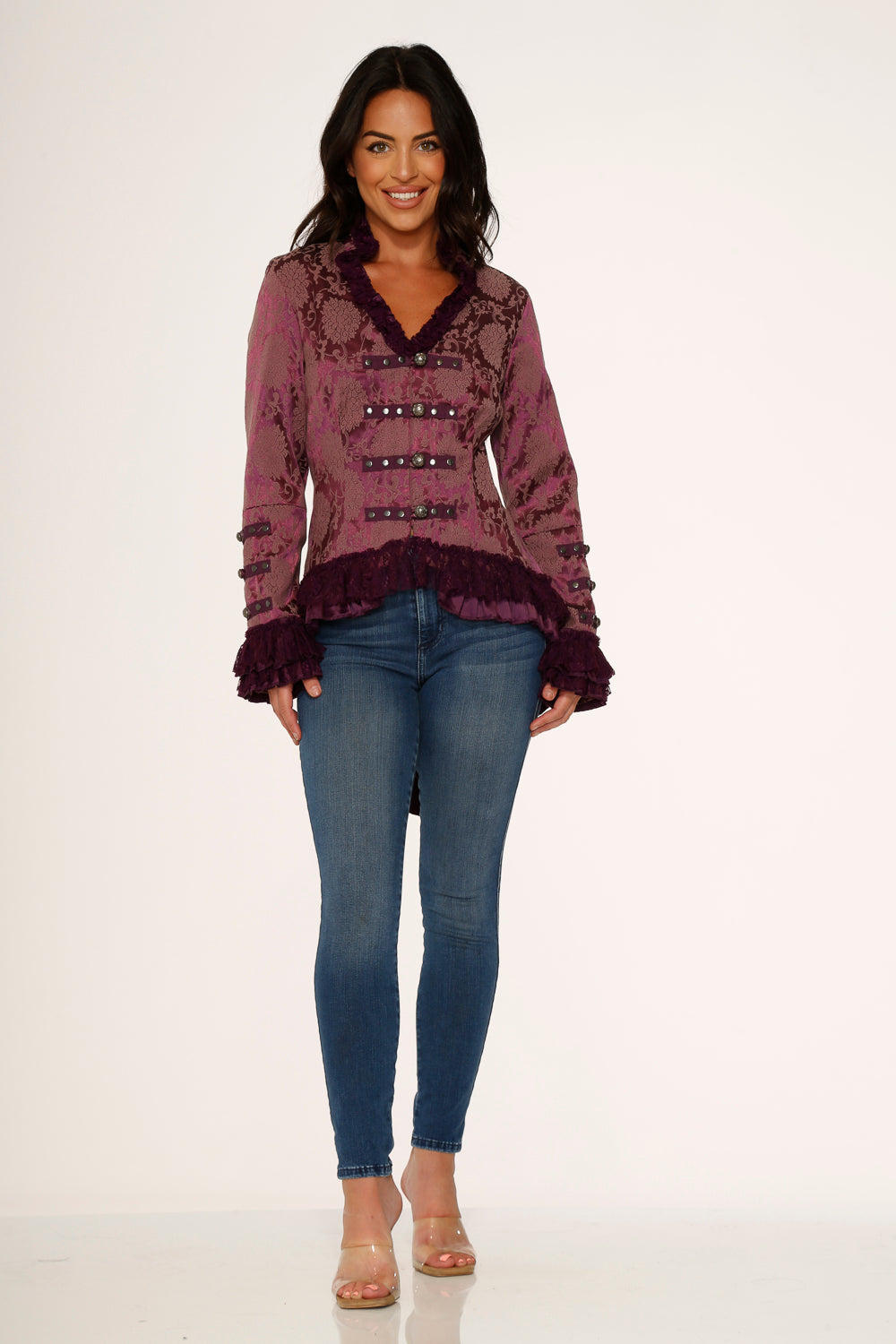 0919 Purple Victorian Tailed Jacket