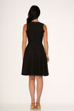 10061 Black Red Rose Skulls Embroider Swing Dress