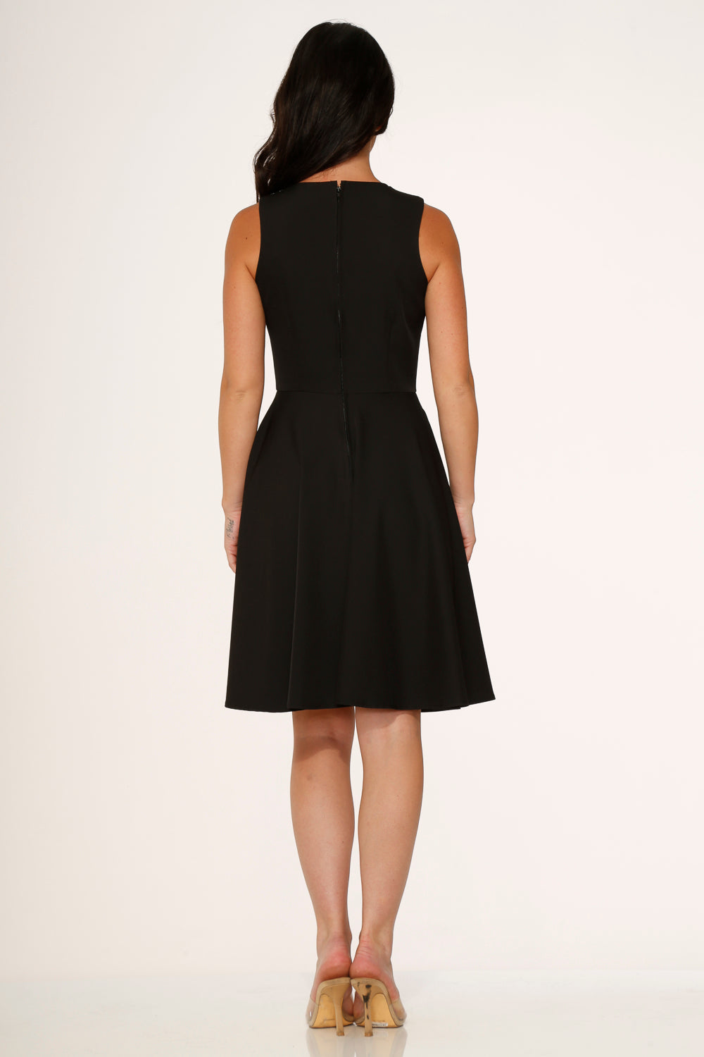 10062 Halloween Pumpking Embriodery Swing Dress