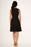 10062 Halloween Pumpking Embriodery Swing Dress