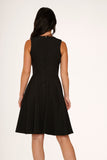 10062 Halloween Pumpking Embriodery Swing Dress
