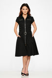 10220 Black Mido Bondage Dress