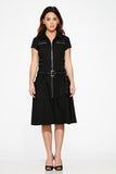 10220 Black Mido Bondage Dress