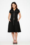 10220 Black Mido Bondage Dress