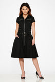 10220 Black Mido Bondage Dress