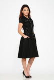 10220 Black Mido Bondage Dress