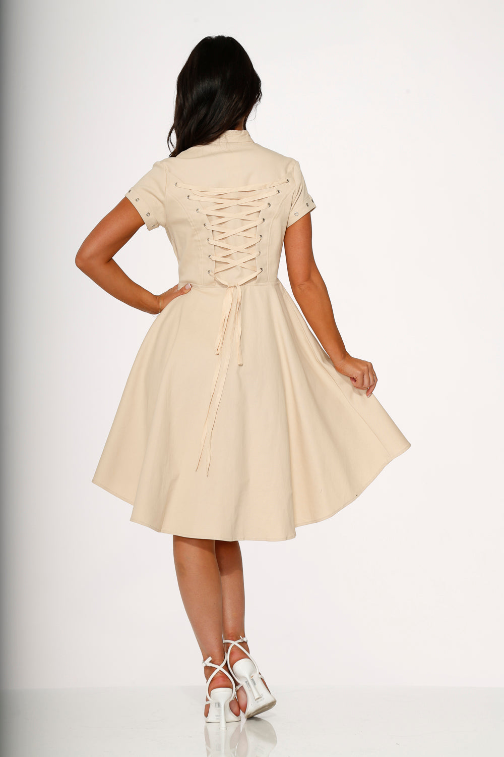 10273 Battalion Khakis HiLo Swing Dress