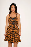 10330 Yellow Plaid Dress