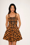 10330 Yellow Plaid Dress