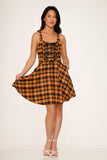 10330 Yellow Plaid Dress