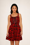 10332 Red Plaid Dress