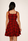 10332 Red Plaid Dress