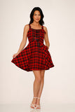10332 Red Plaid Dress