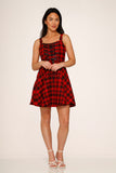 10332 Red Plaid Dress