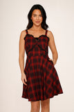 10430 Red Plaid Dress