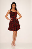 10430 Red Plaid Dress