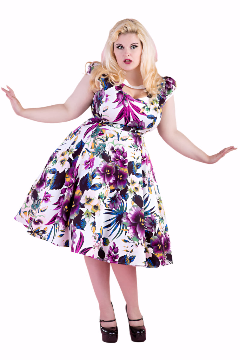 136 Panises Floral Swing Dress