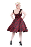 6671 Red Byzantine Swing Dress