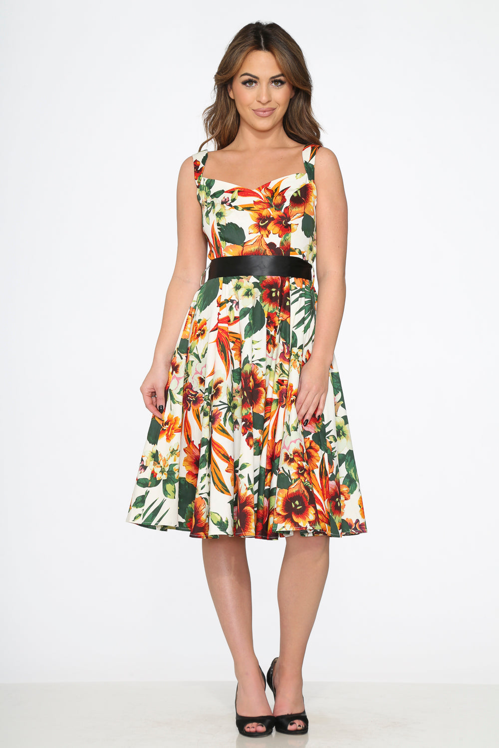 2017 Prince Lily Floral Swing Dress