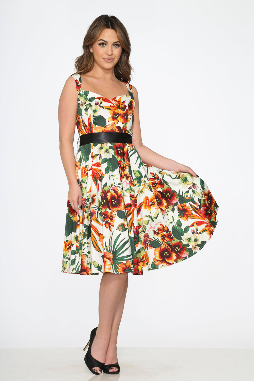 2017 Prince Lily Floral Swing Dress