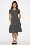 20230 Dolly Dotty Swing Dress in Black
