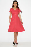 20231 Dolly Dotty Swing Dress in Red
