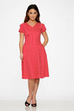 20231 Dolly Dotty Swing Dress in Red