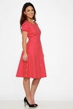 20231 Dolly Dotty Swing Dress in Red