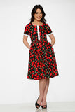 20250 Black Red Cherry Dress