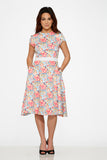 20260 Sweet Hibiscus Swing Dress