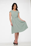 20290 Aqua Plain Swing Dress