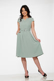 20290 Aqua Plain Swing Dress