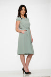 20290 Aqua Plain Swing Dress