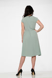 20290 Aqua Plain Swing Dress