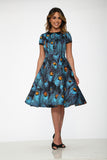 20360 Blue Peacock Swing Dress