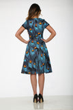 20360 Blue Peacock Swing Dress