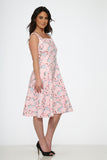 20370 Pink Floral Swing Dress