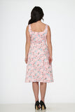 20370 Pink Floral Swing Dress