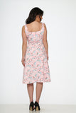20370 Pink Floral Swing Dress