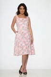 20370 Pink Floral Swing Dress