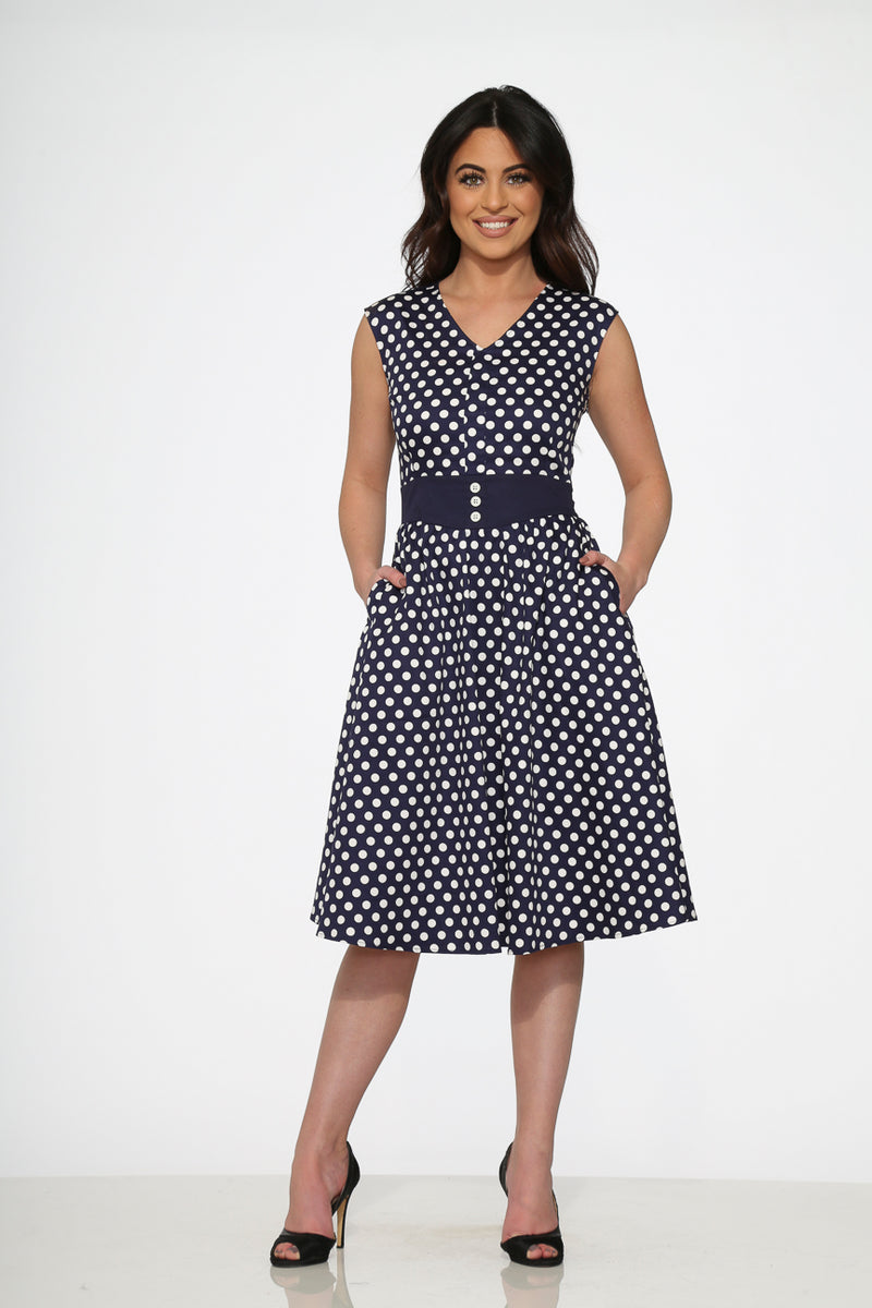 navy blue dress with red flowers Navy blue and red floral dress