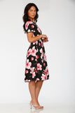 20561 Black Orchid Bloom Swing Dress