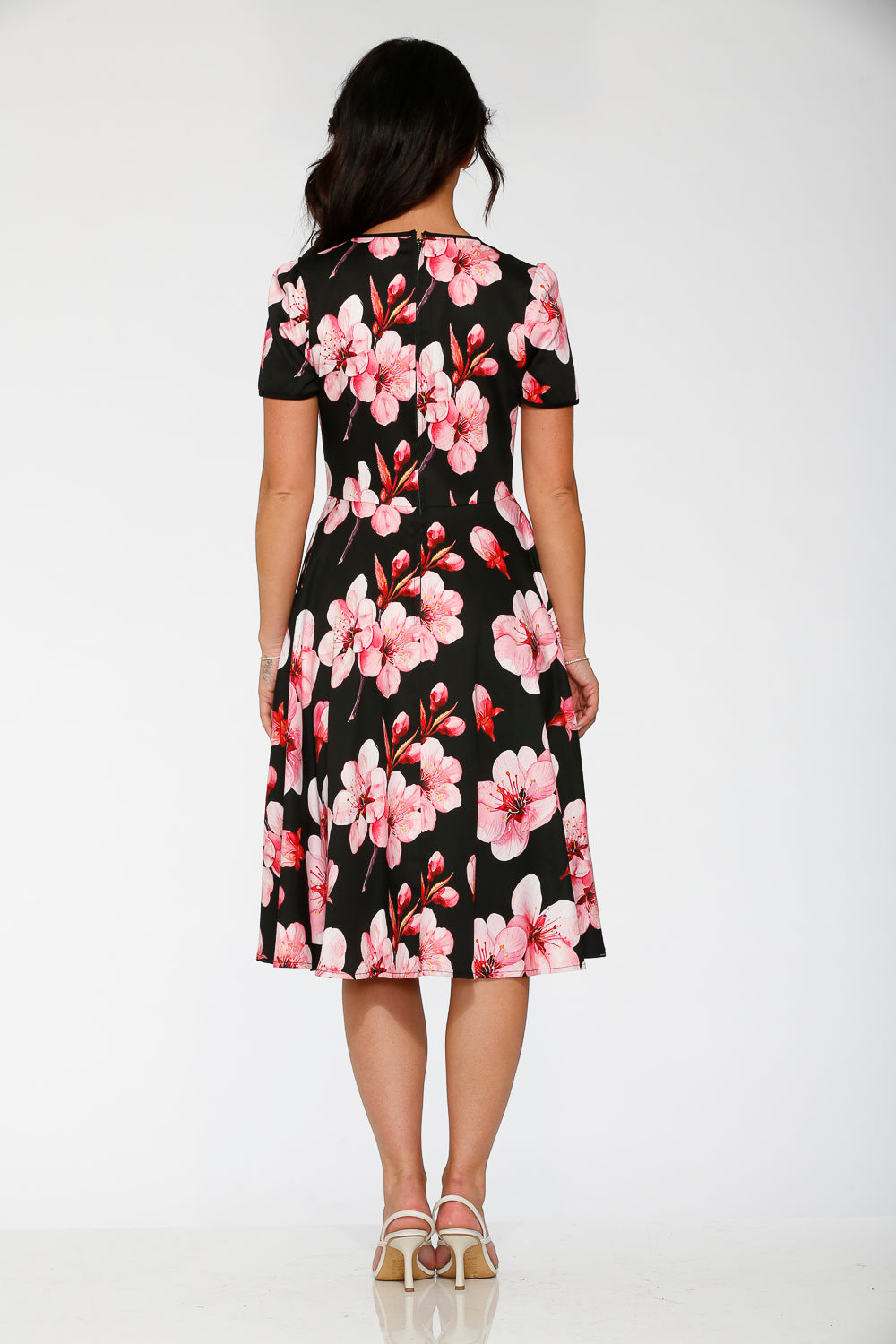 20561 Black Orchid Bloom Swing Dress
