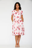20562 White Orchid Bloom Swing Dress