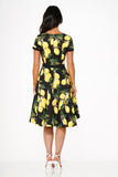 21291 Black Lemon Swing Dress